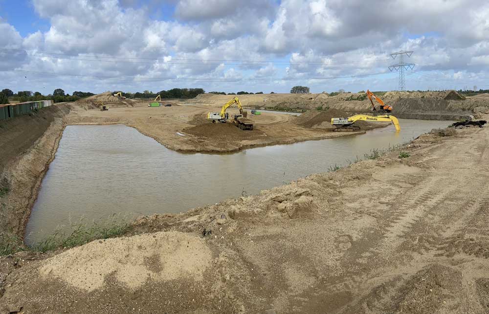 Werkzaamheden. geluidswal Schipperskerk